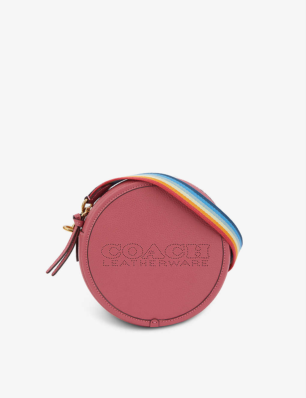 Circle rainbow-strap leather cross-body bag(9234444)