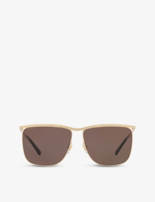 GG0821S square-frame metal sunglasses(9217626)