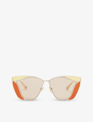 CHLOE: CH0049S Gemma metal and acetate square-frame sunglasses