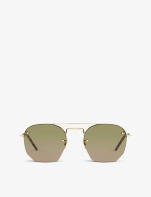 SL422 rimless aviator-frame metal sunglasses(9215374)