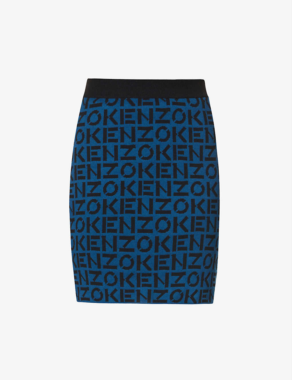 Monogram-print knitted mini skirt(9357445)