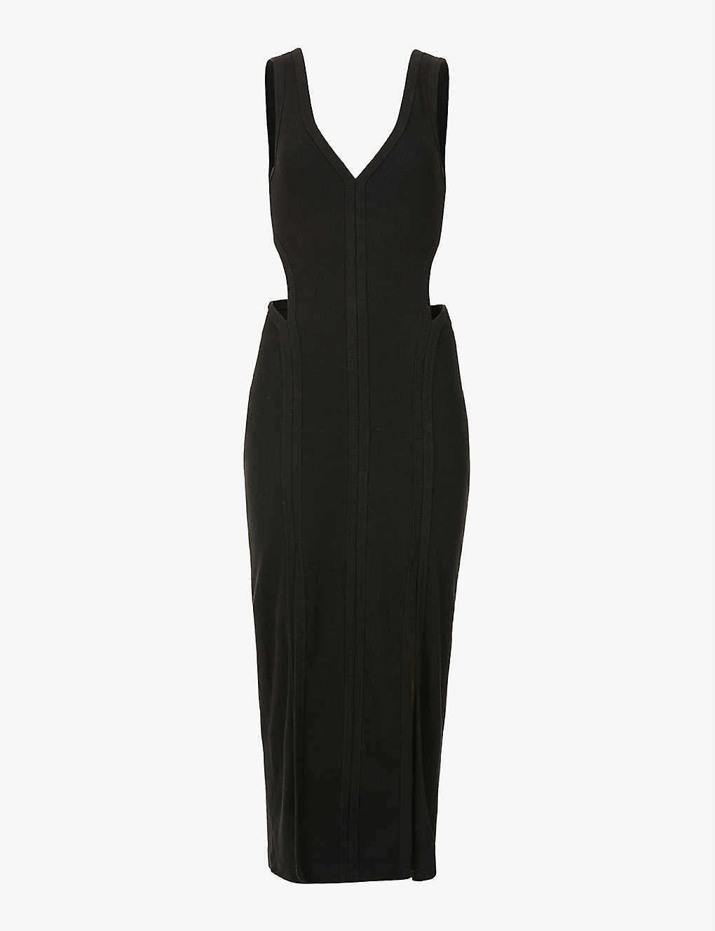 Cut-out fitted stretch-jersey midi dress(9318369)