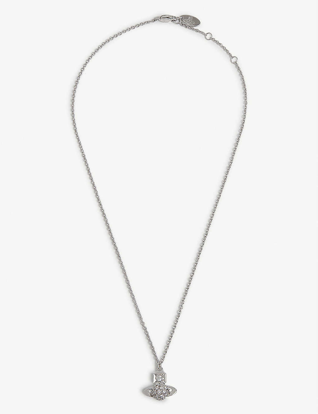 Donna Bas Relief silver-tone brass and zirconia necklace(9471641)
