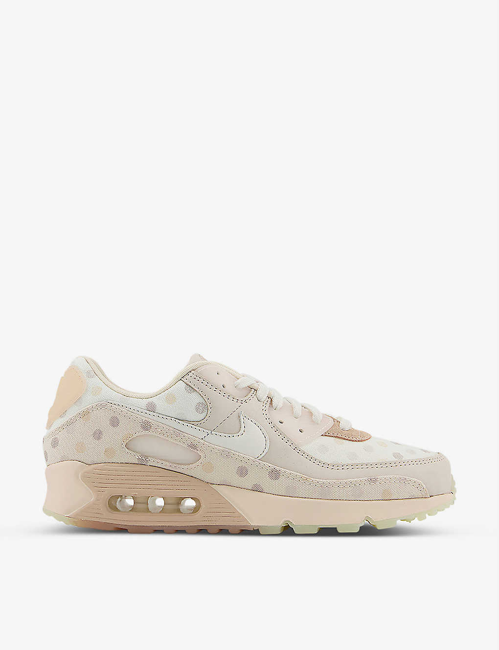 Air Max 90 polka-dot suede and woven low-top trainers(9309924)