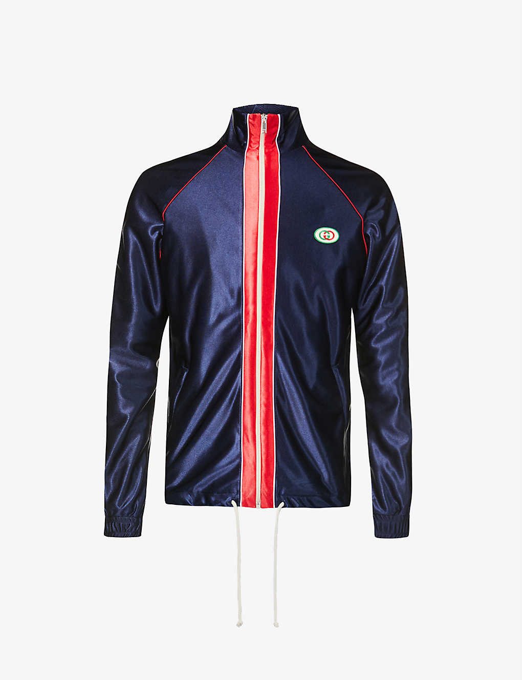 Striped-panel raglan-sleeved jersey tracksuit jacket(9314476)