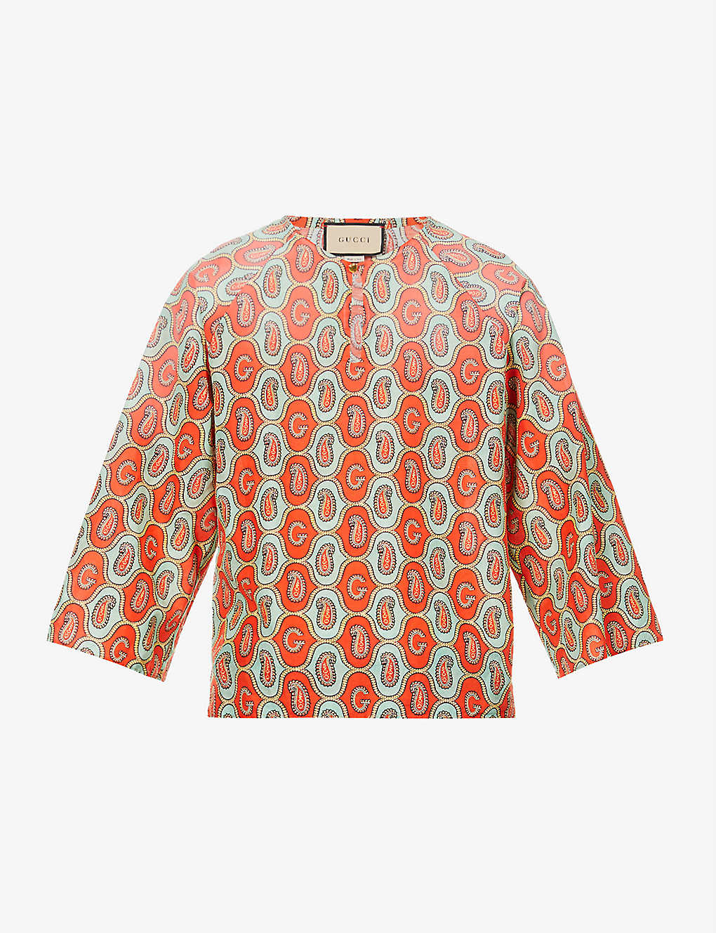 Paisley-pattern linen- and cotton-blend shirt(9261374)