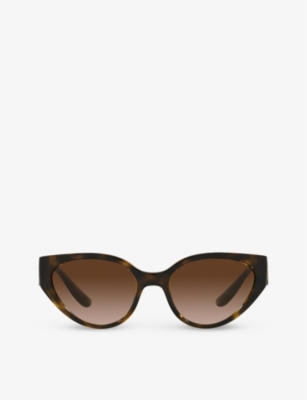 DOLCE & GABBANA: DG6146 logo-plaque acetate sunglasses