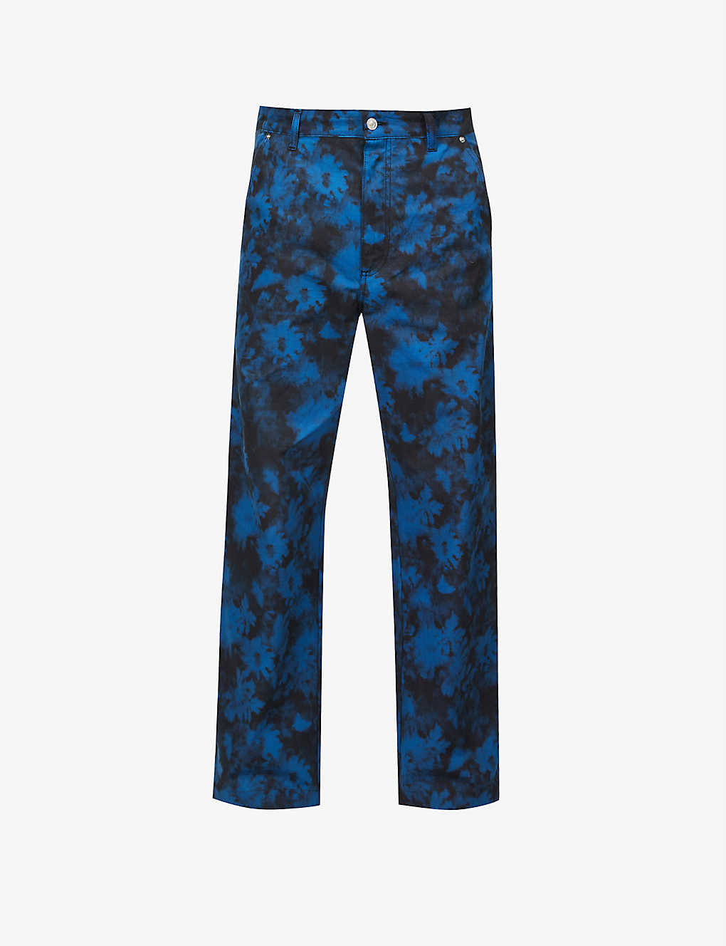 Ghost Flower acid-wash cotton-ripstop trousers(9386128)