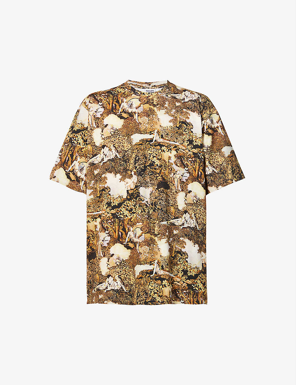 Graphic-print oversized cotton-jersey T-shirt(9302700)