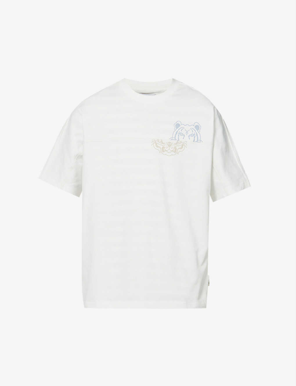 Tiger-print cotton-jersey T-shirt(9317573)