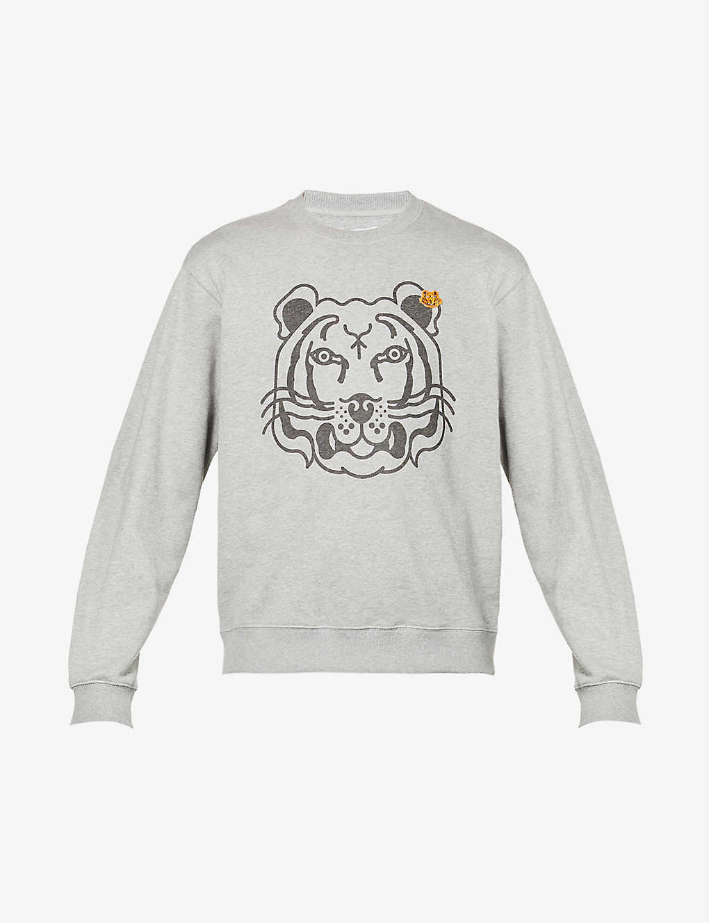 Tiger brand-print cotton-jersey sweatshirt(9300519)