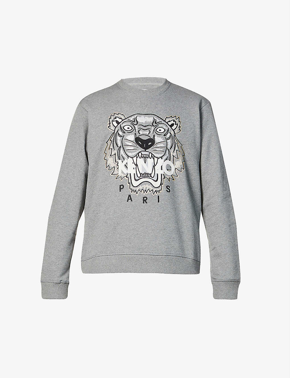 Icon tiger-appliqué cotton-jersey sweatshirt(9248848)