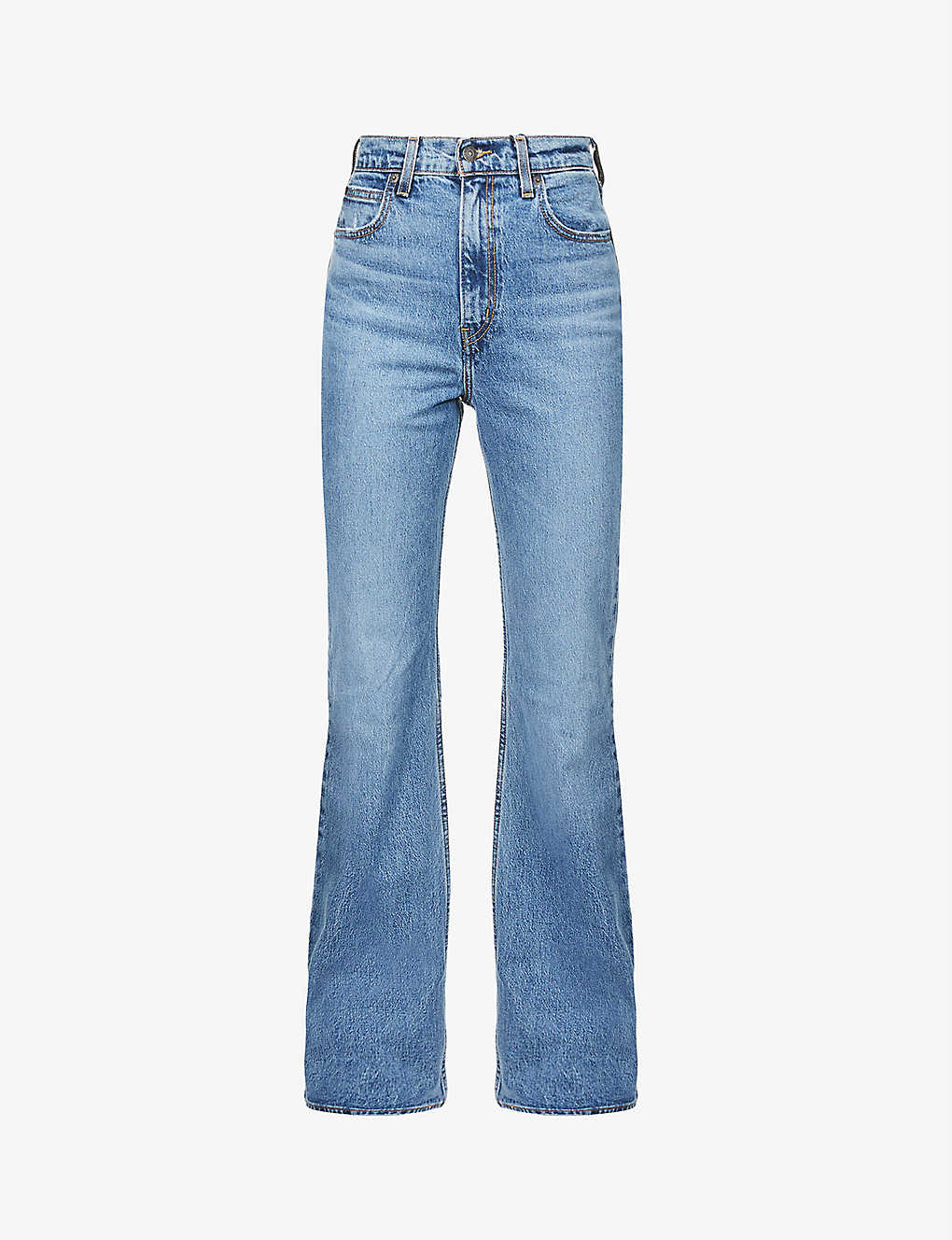 70s High Flare flared high-rise stretch-denim jeans(9420502)
