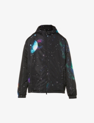 Galactic graphic-print shell hooded windbreaker jacket(9293749)