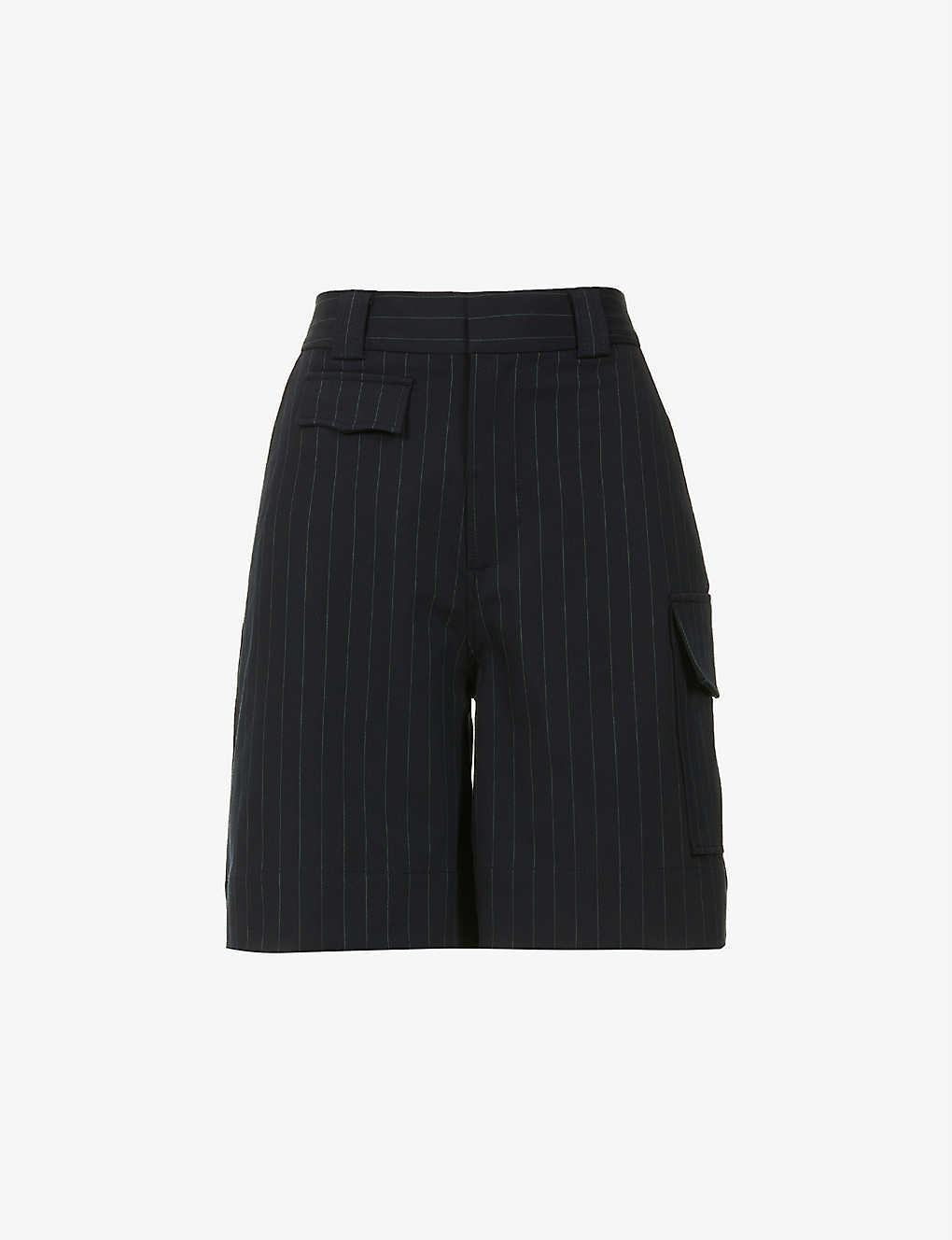 Striped high-right stretch-woven shorts(9309753)