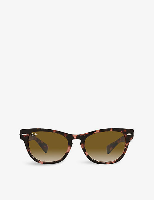 RAY-BAN: RB2201 Laramie irregular-frame tortoiseshell acetate sunglasses