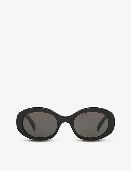 CELINE: CL40194U oval-frame acetate sunglasses