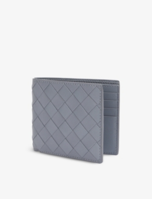 Intrecciato woven leather billfold wallet(9299819)