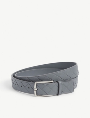 Intrecciato-woven leather belt(9338554)