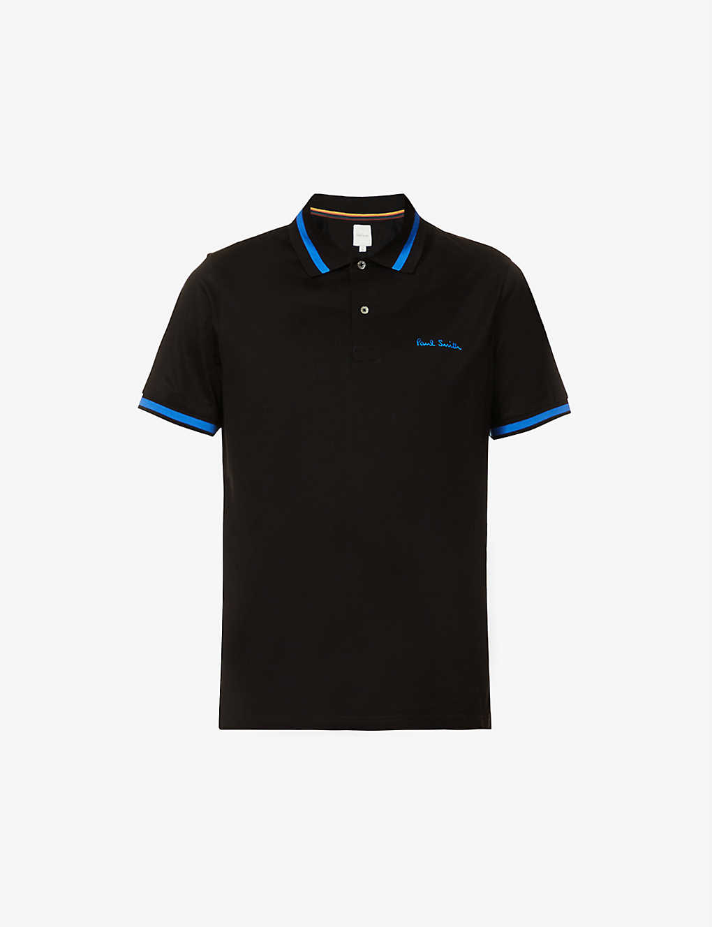 Logo-embroidered striped-pattern cotton-jersey polo shirt(9222809)