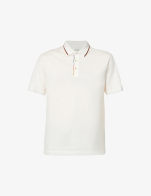 Striped short-sleeve cotton-piqué polo shirt(9222818)