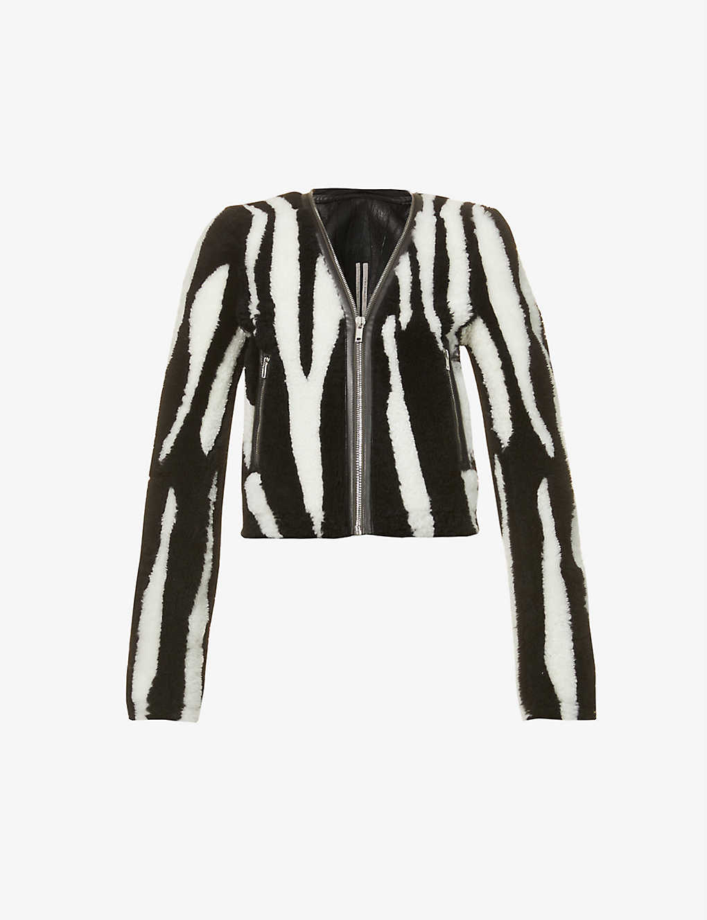 Klaus striped shearling jacket(9380561)