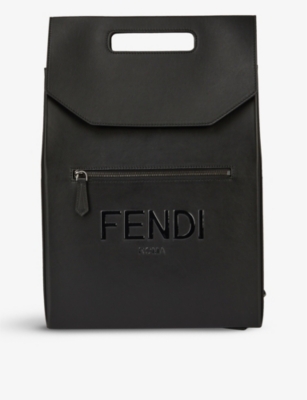 Logo-embossed leather backpack(9322267)