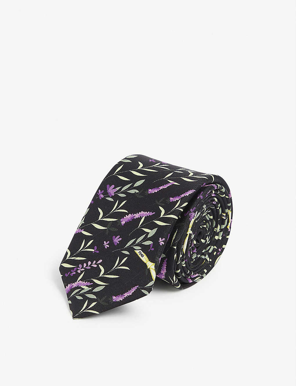 Branded monogram silk tie(9340089)