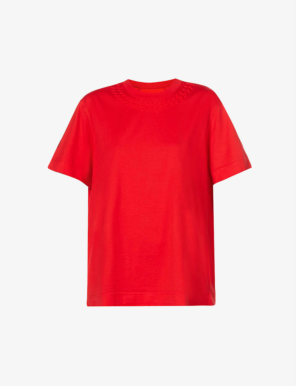 Chain-embossed oversized cotton-jersey T-shirt(9233645)