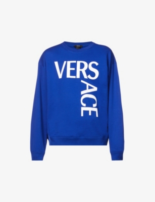 Brand-print slim-fit cotton-jersey sweatshirt(9298305)