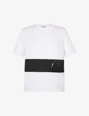 Zip pouch cotton-jersey T-shirt(9242721)