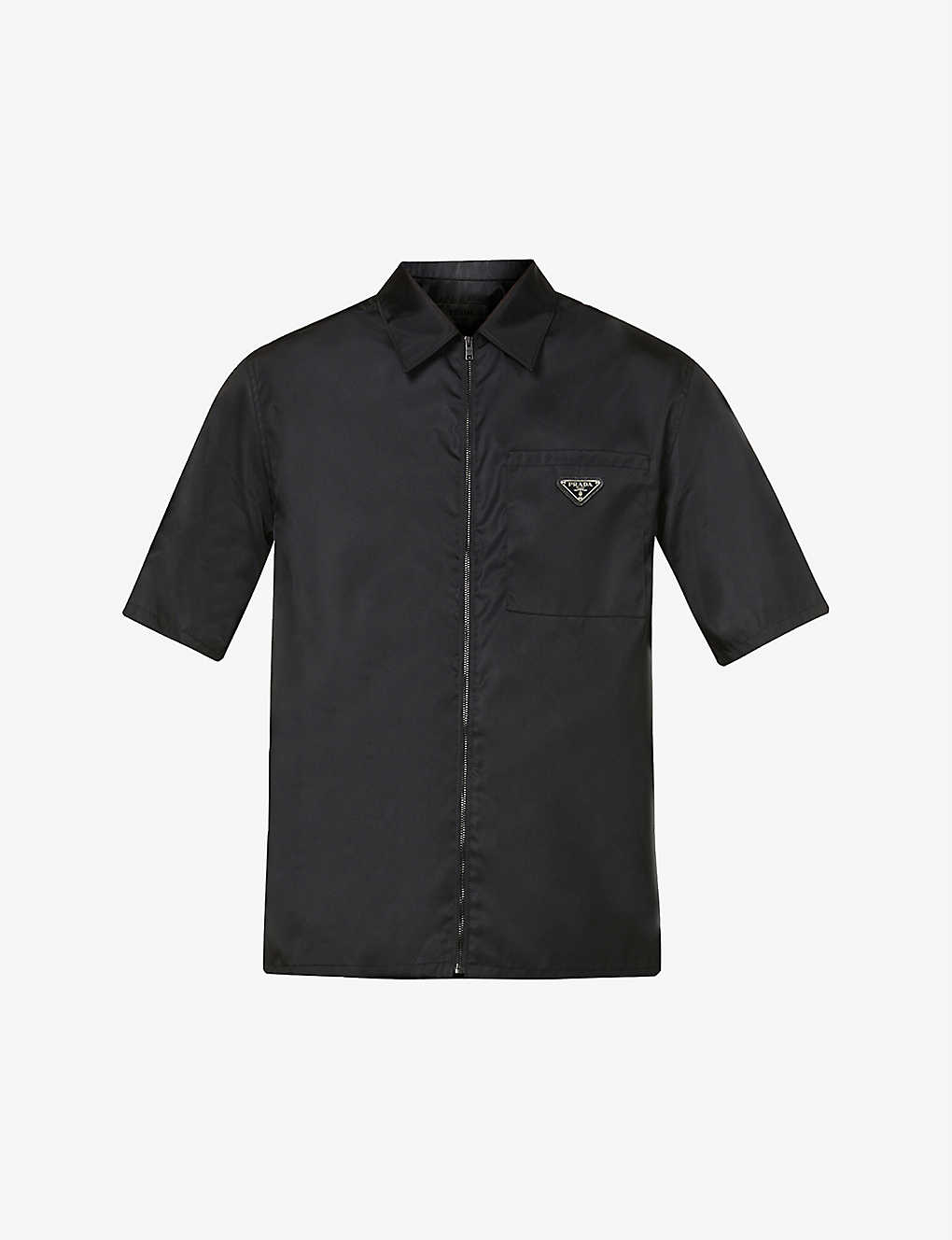 Brand-plaque relaxed-fit recycled-nylon shirt(9297809)