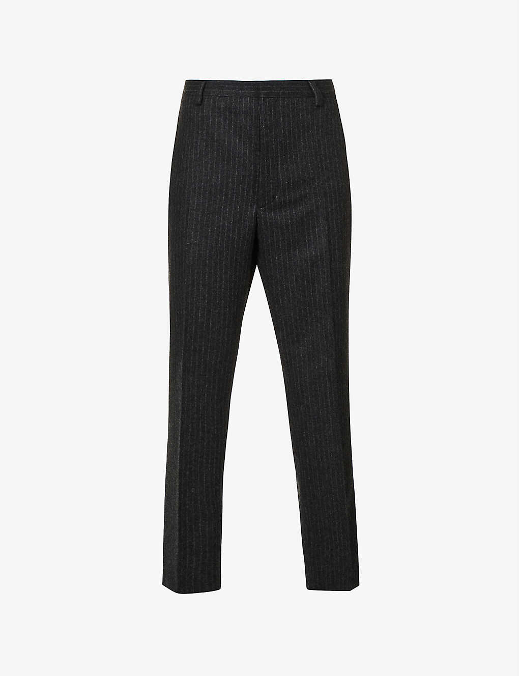 Pin-striped tapered wool trousers(9306188)