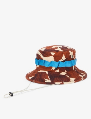 Brommo leaf-print canvas bucket hat(9366448)