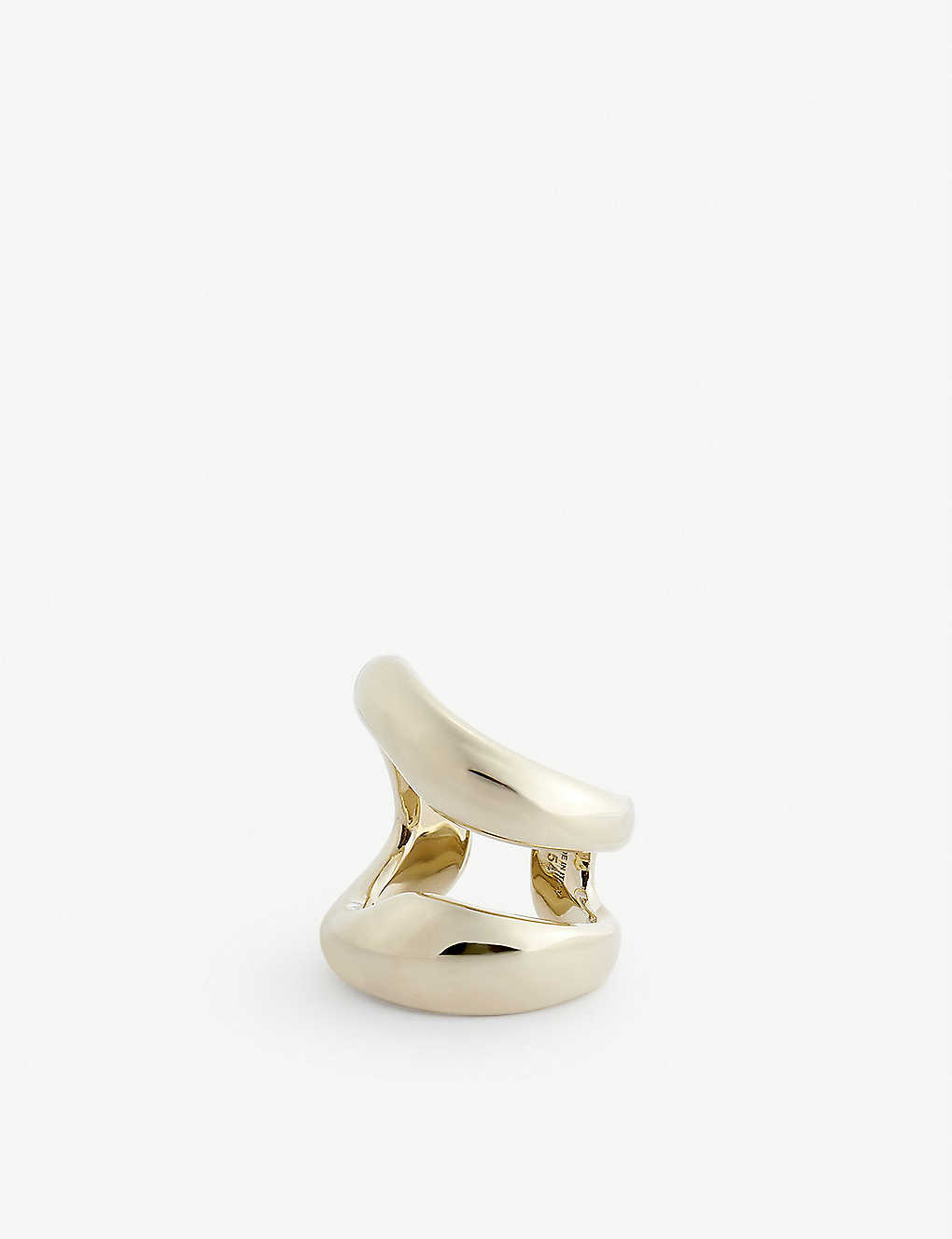 Double-band gold-toned brass ring(9250316)