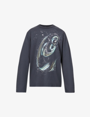 Edden black hole graphic-print organic-cotton top(9384736)