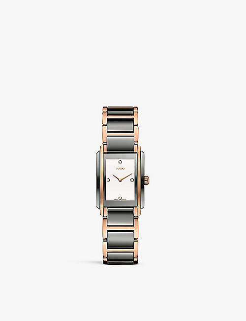 RADO: R20141712 Integral ceramic and rose-gold plated stainless steel quartz watch