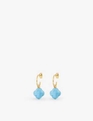 THE ALKEMISTRY: Morganne Bello Victoria 18ct yellow-gold and turquoise earrings