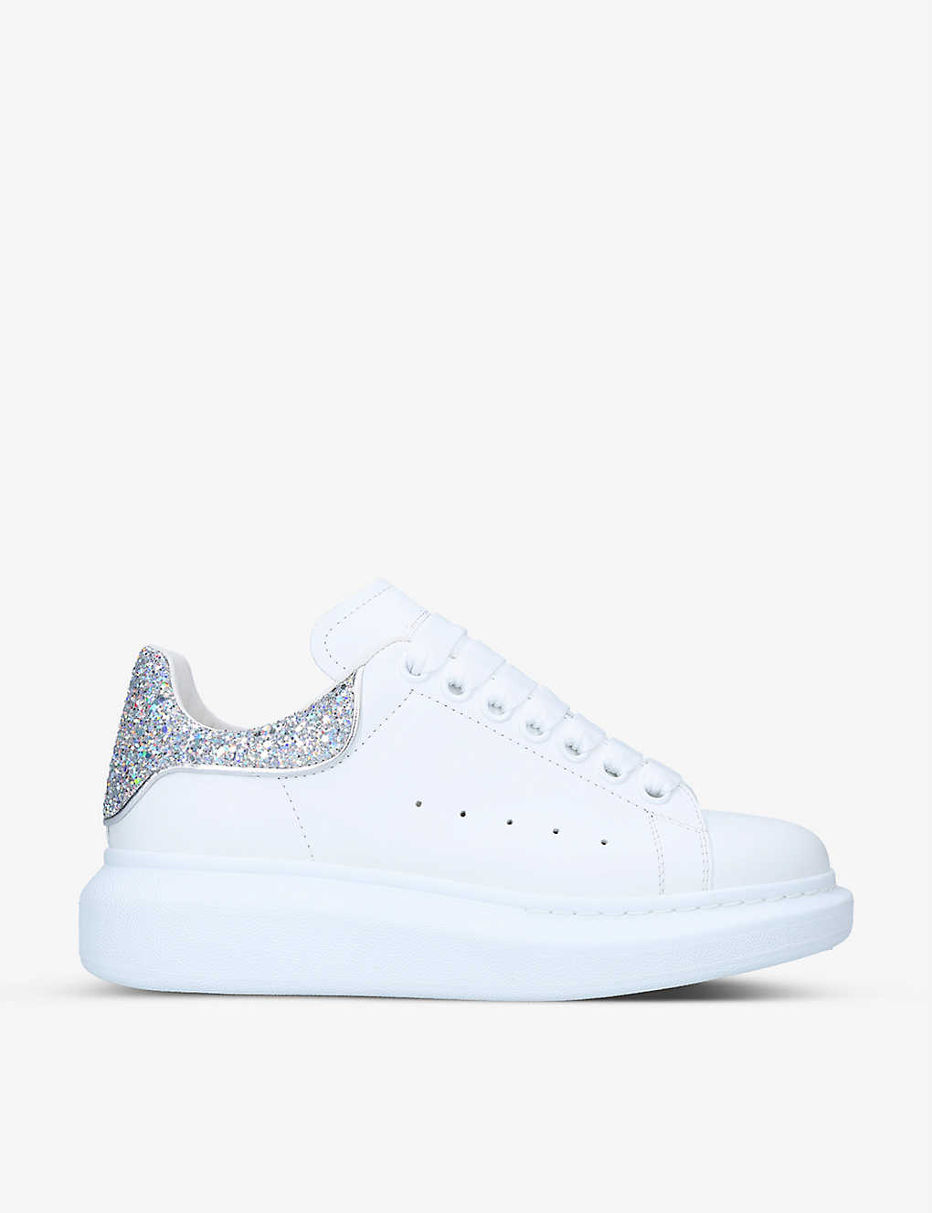 Men’s Runway glitter-embellished leather trainers(9321943)