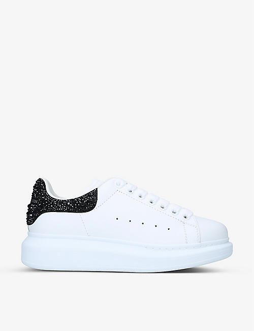 ALEXANDER MCQUEEN: Women’s Runway crystal-embellished leather trainers