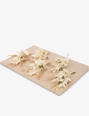 YOUR LONDON FLORIST: Guest buttonhole dried flower selection x5