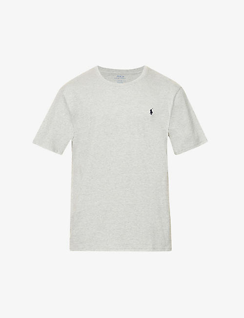 POLO RALPH LAUREN: Logo-embroidered cotton-jersey T-shirt