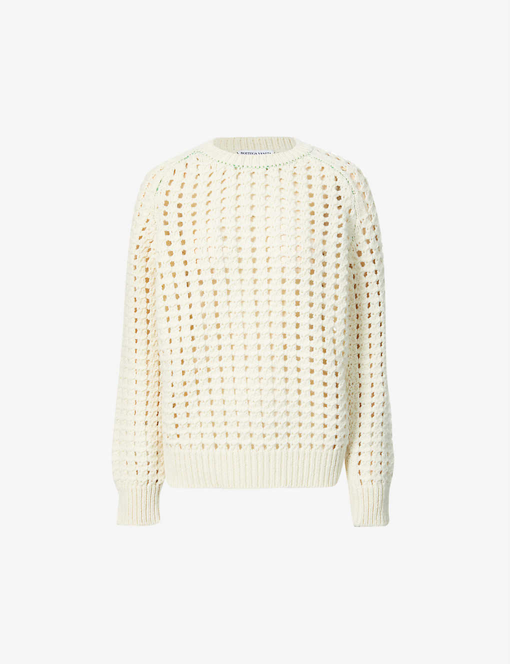 Chunky open-knit wool jumper(9306380)
