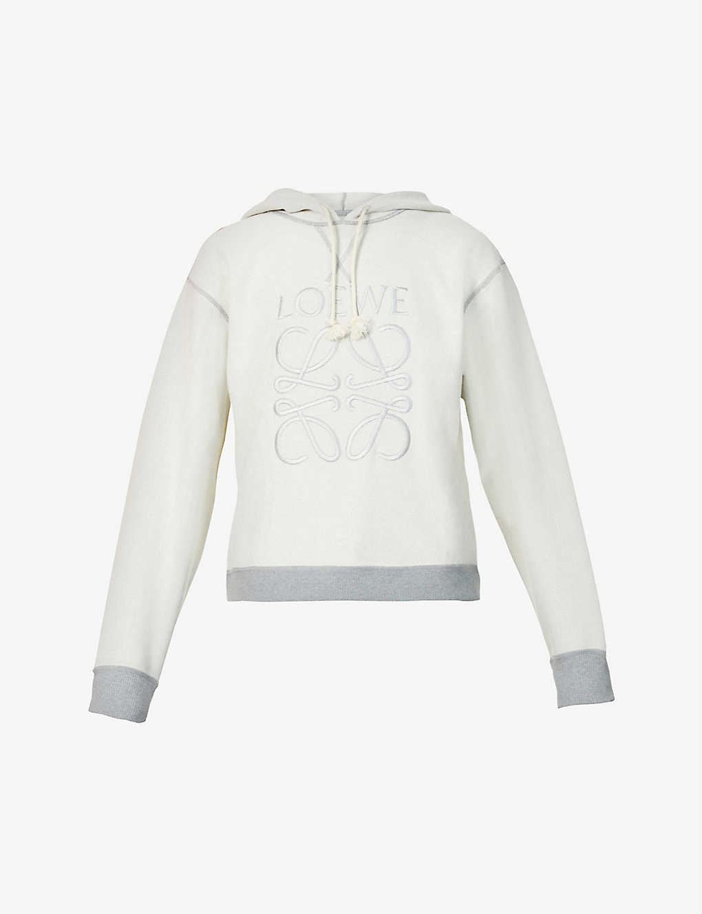 Anagram logo-embroidered cotton-jersey hoody(9258336)