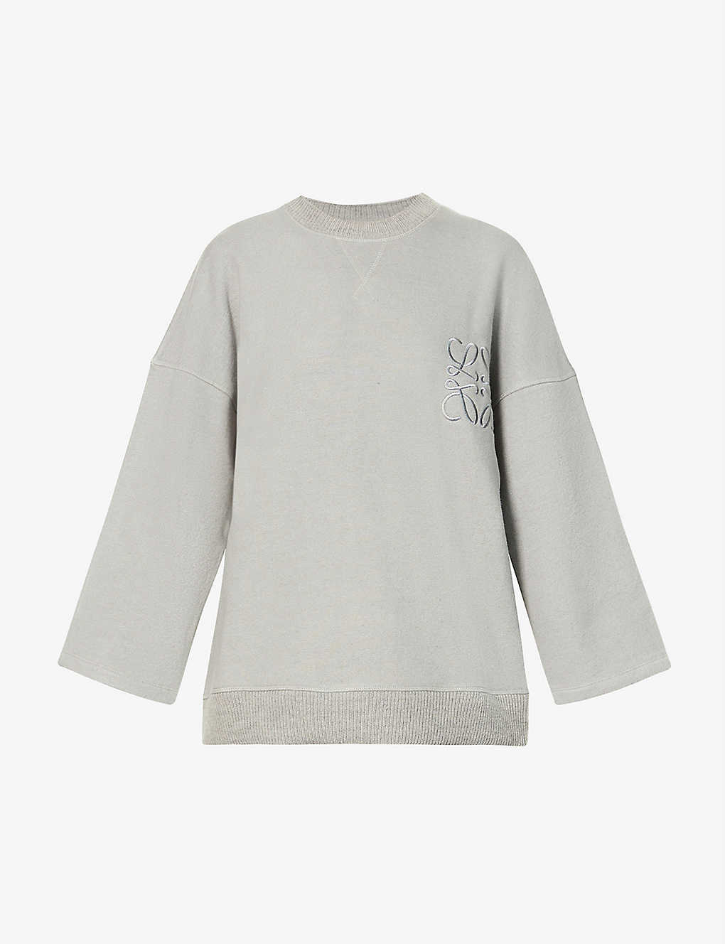 Anagram-embroidered oversized woven sweatshirt(9329997)
