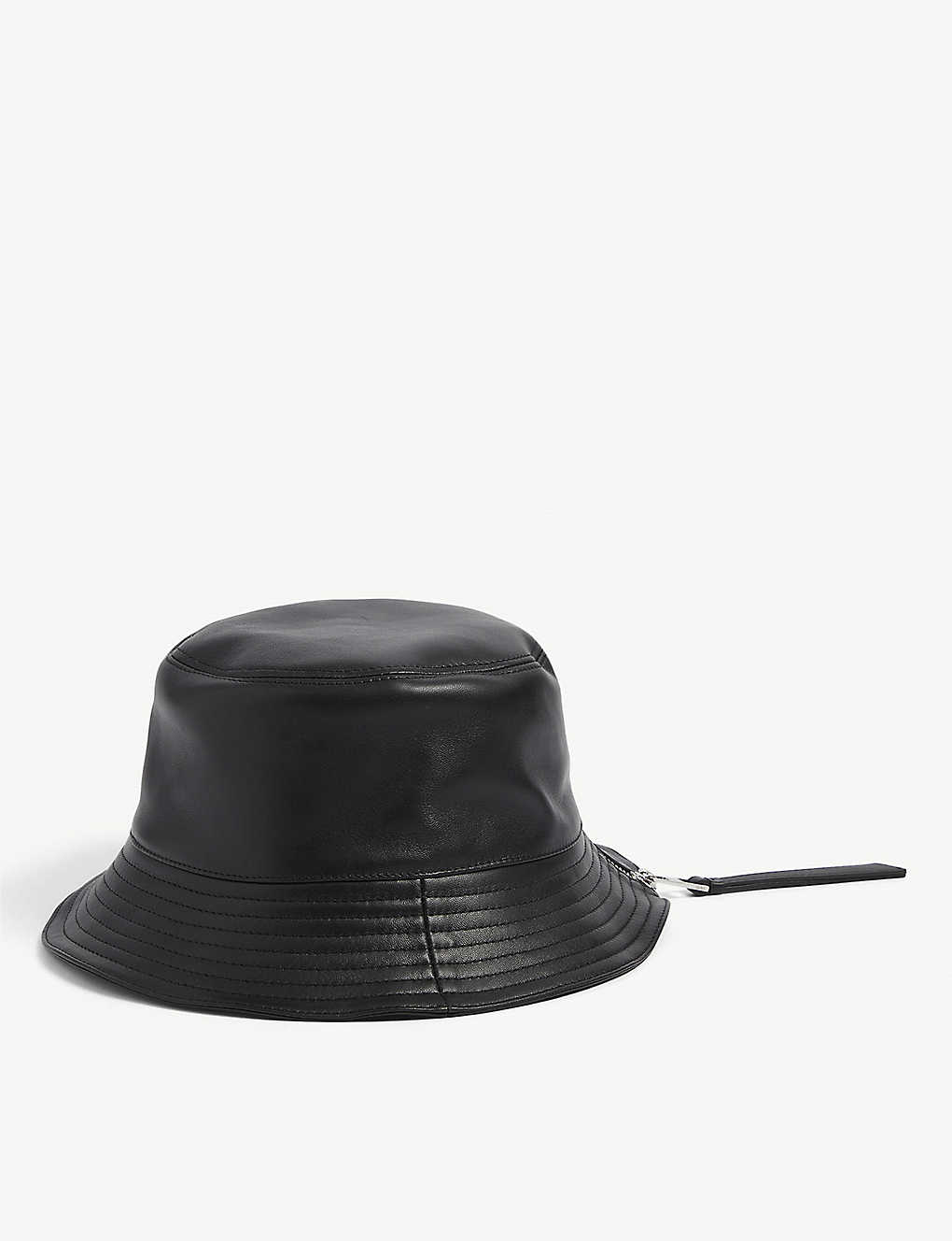 Fisherman leather bucket hat(9253121)