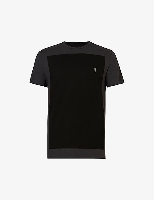 ALLSAINTS: Lobke colour-block cotton-jersey T-shirt