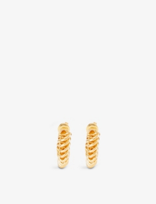 Loop 18ct yellow gold-plated sterling-silver hoop earrings(9313478)