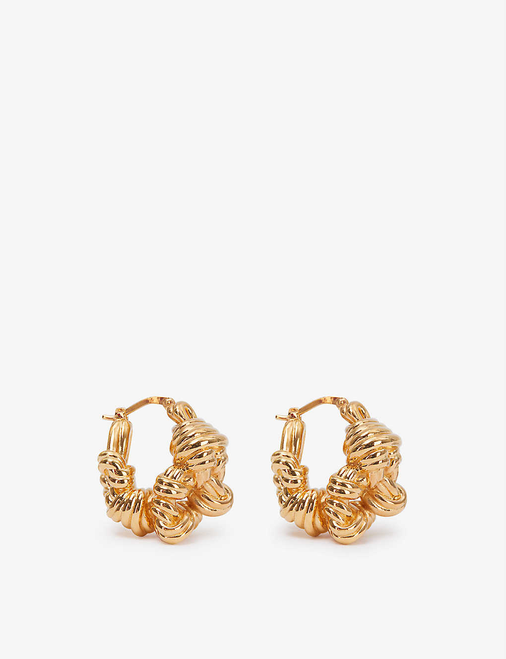 Knot 18ct yellow gold-plated sterling-silver hoop earrings(9299851)