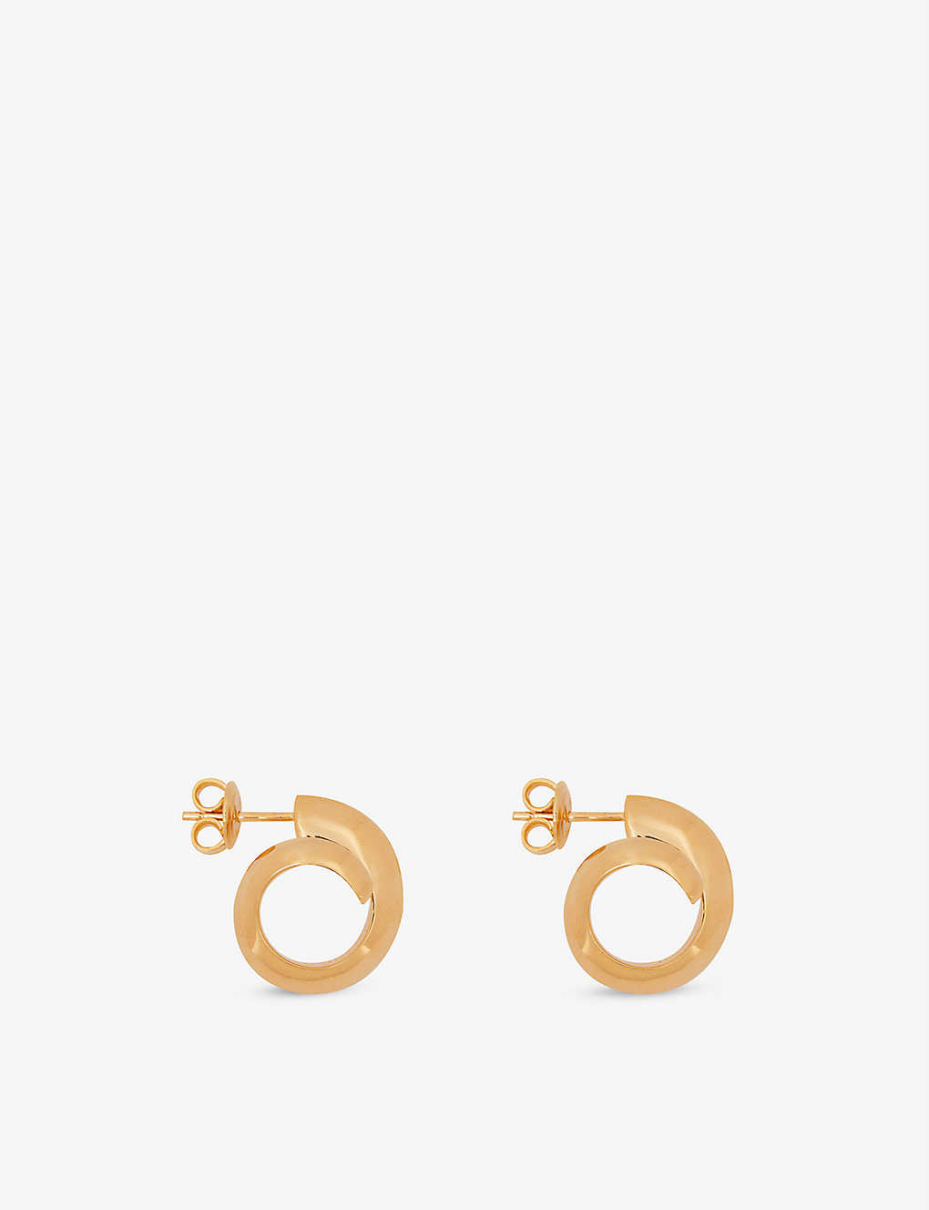 Spiral 18ct yellow gold-plated sterling-silver hoop earrings(9290026)